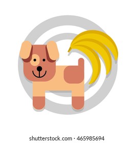 dog with banana