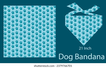 Dog Bandana Design with Seamless Paw Pattern, Seamless Pattern Dog Bandana Design, Dog Cat Paw Print, Seamless Pattern wallpaper background.