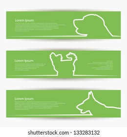 Dog banners - vector illustration