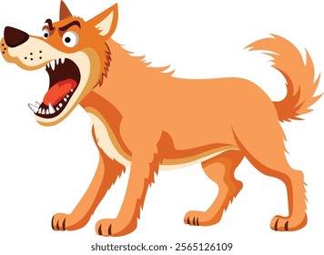 dog barking loudly with vector file