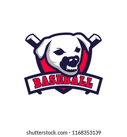 Dog Baseball Logo