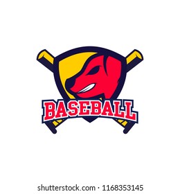 Dog Baseball Logo