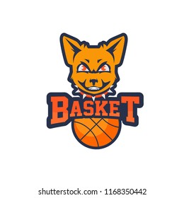Dog Basketball Logo