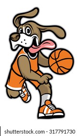 Dog Basketball Mascot