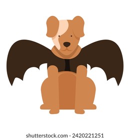 Dog bat costume icon cartoon vector. Halloween party. Cute happy animal