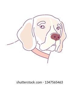 Dog. Beagle puppy. Pet. Animals. Hand drawn style vector doodle design illustrations.