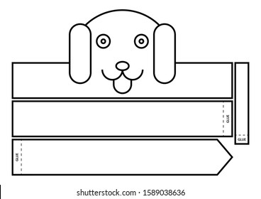 Dog bear coloring headband. DIY Paper Crown