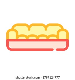 dog bed couch color icon vector. dog bed couch sign. isolated symbol illustration