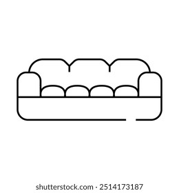 dog bed couch line icon vector. dog bed couch sign. isolated contour symbol black illustration