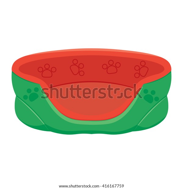 Dog Bed Vector Illustration Isolated On Stock Vector (Royalty Free ...