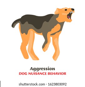 Dog behavior problem icon. Domestic animal or pet language. Aggressive dog. Bitting. Doggy reaction. Simple icon, symbol, sign. Editable vector illustration isolated on white background