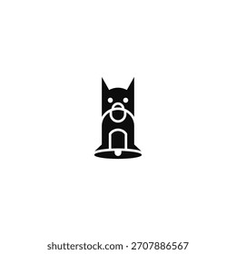Dog bell notification logo design.