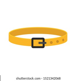 Dog belt icon. Flat illustration of dog belt vector icon for web design