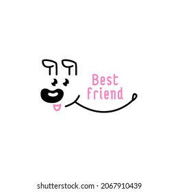 dog best friend logo animal art