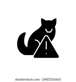 dog beware solid icon vector design good for web or mobile app