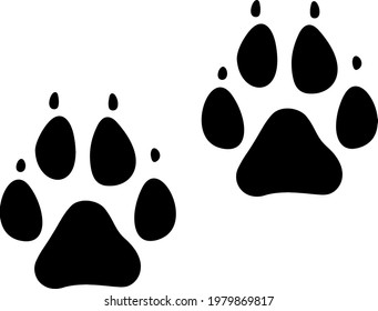 Dog  big footprint. Vector image.