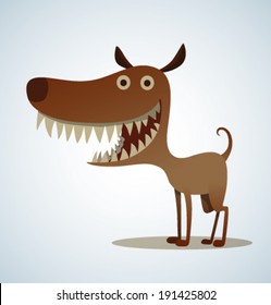 Dog With Big Teeth, Vector