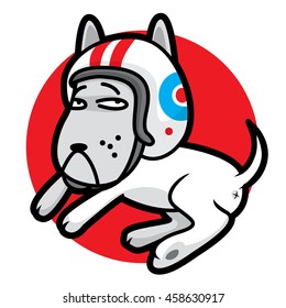 dog biker cartoon