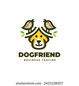 dog and bird logo design