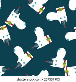 dog birthday flat icon,eps10 seamless pattern background