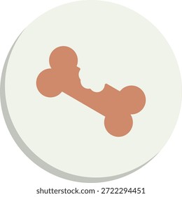 Hundekeks flacher Kreis Stil Symbol