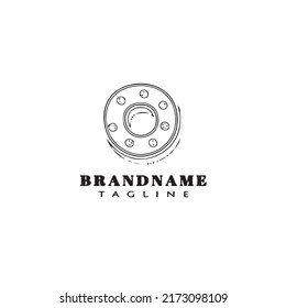 dog biscuit logo cartoon icon design template black modern isolated vector illustration