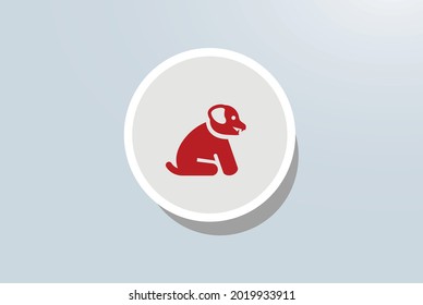 Dog Bite Icon Vector Design