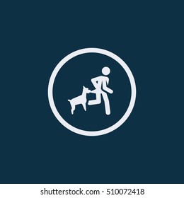 Dog Bite Man Icon. Dog  Attack Icon,damage Icon