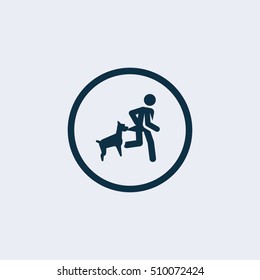 Dog Bite Man Icon. Dog  Attack Icon,damage Icon