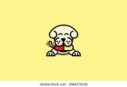 dog bites supplement. cute cartoon illustration vector