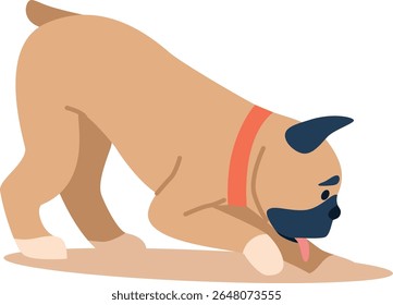 Ilustração do vetor do tapete mordedor do cão