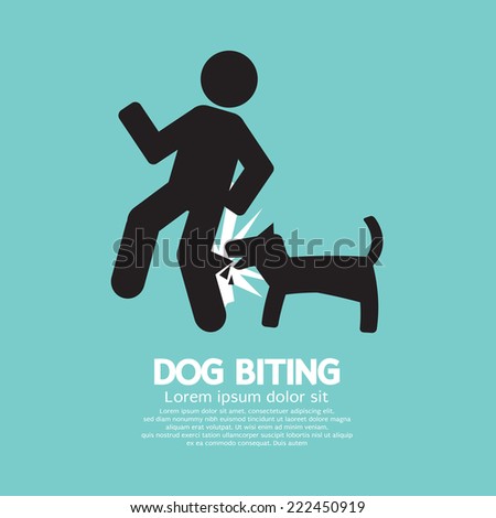Dog Biting Symbol Vector Illustration