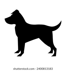 Dog black pictogram on white background