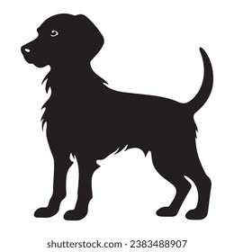 A Dog black Silhouette vactor
