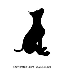 dog black and white logo icon 19