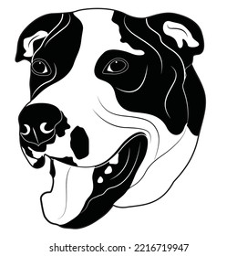 Dog Black And White Vector Design With White Color Background