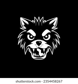 Dog | Black and White Vector illustration