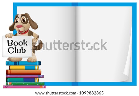 A Dog and Blank Notebook illustration