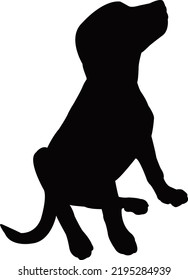a dog body silhouette vector