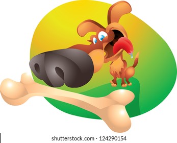 dog with bone