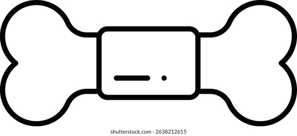 Dog Bone animal vector, line icon, design