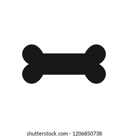 Dog Bone Black Symbol Isolated On Stock Vector (Royalty Free ...