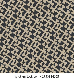 Dog Bone Brown Pattern Template