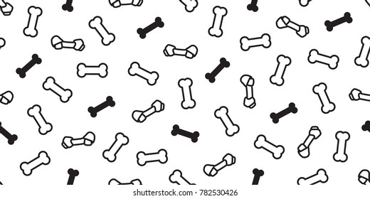 Dog Bone Bulldog Seamless pattern vector puppy toy doodle wallpaper white