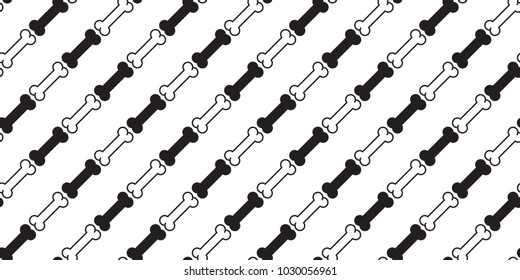 Dog Bone Bulldog vector Seamless pattern puppy doodle wallpaper background black white