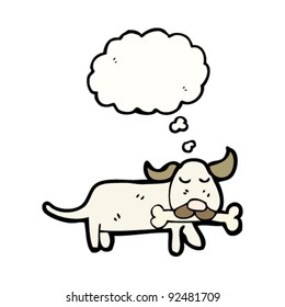 cachorro com desenho animado de osso
