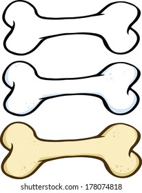 Dog Bone Cartoon Illustrations