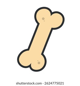 Dog bone cartoon style. Vector illustration