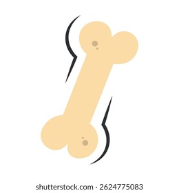 Dog bone cartoon style. Vector illustration