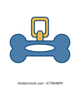 Dog bone collar icon